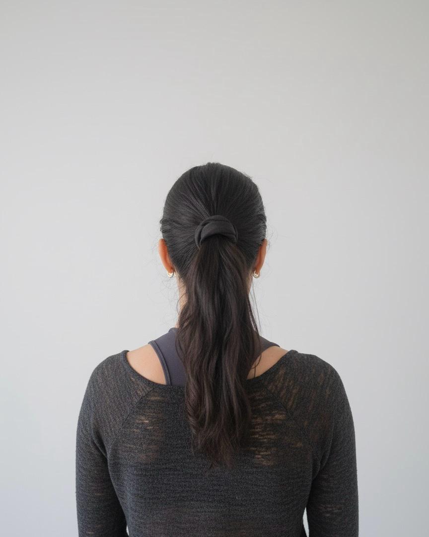 Amarrador elástico grande em malha, preto